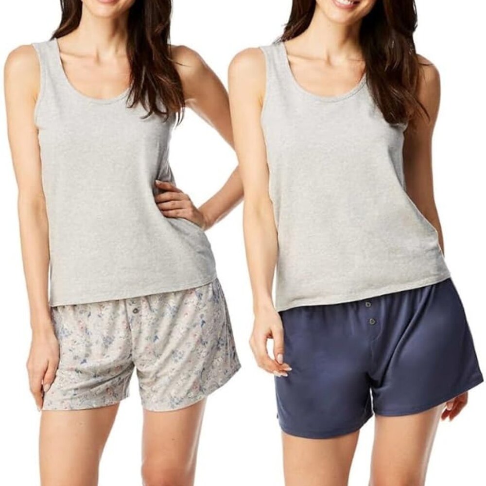 NWT Lucky Brand Women's 3 Piece Button Front Pajama Set Gray Size XS $85 C909